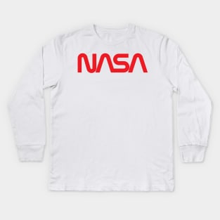 The Worm is Back NASA Kids Long Sleeve T-Shirt